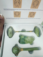 Authentic Real Stone Jade Roller Gift Set