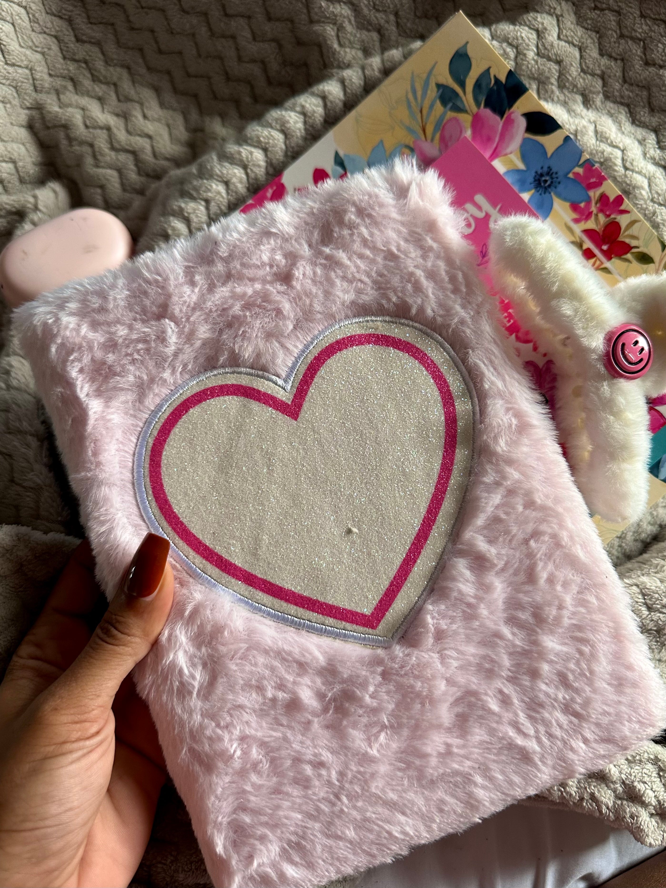Pretty Heart Plush Journal