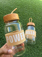 Leak Proof Glass Motivational Bottle
