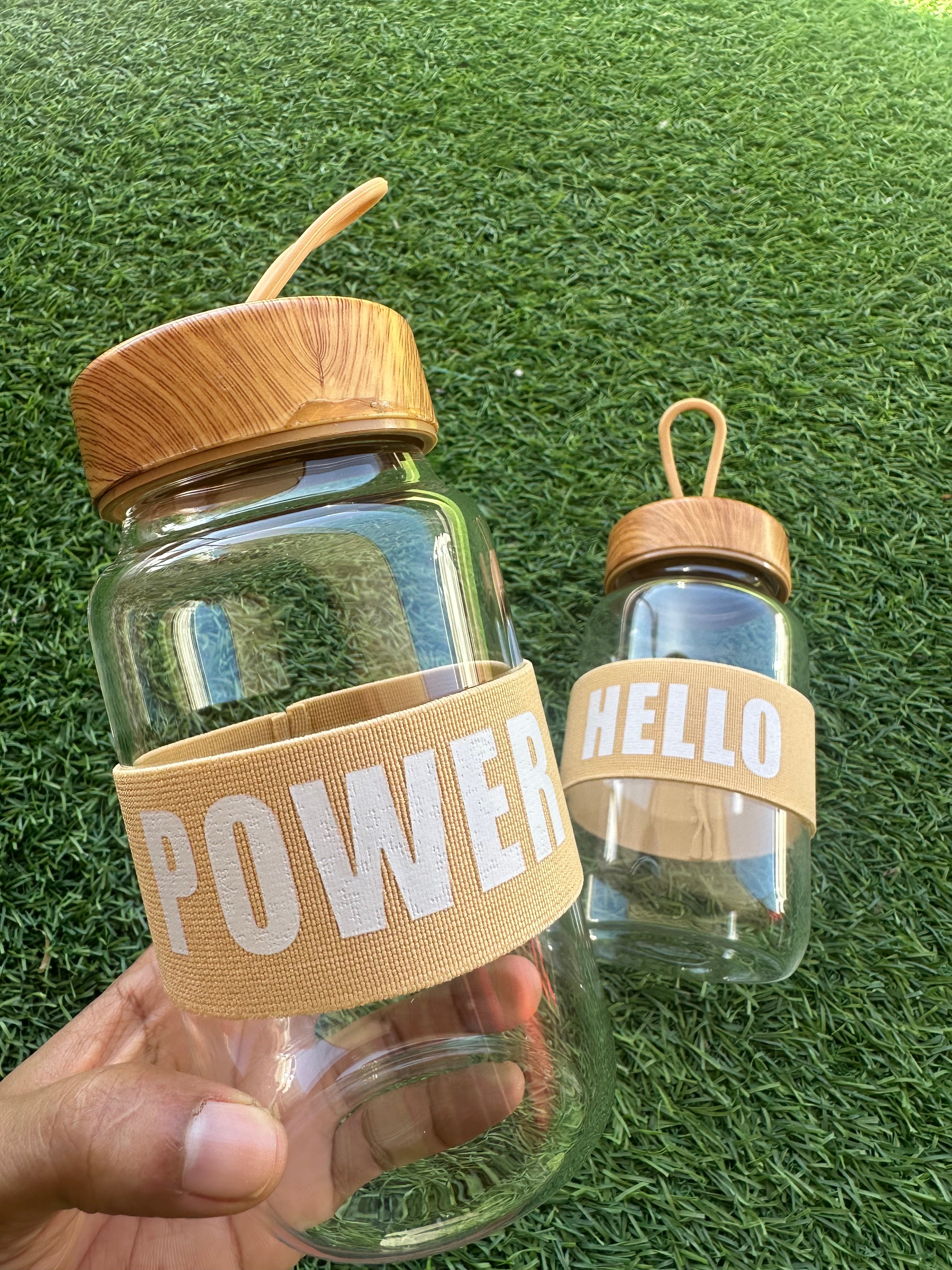 Leak Proof Glass Motivational Bottle