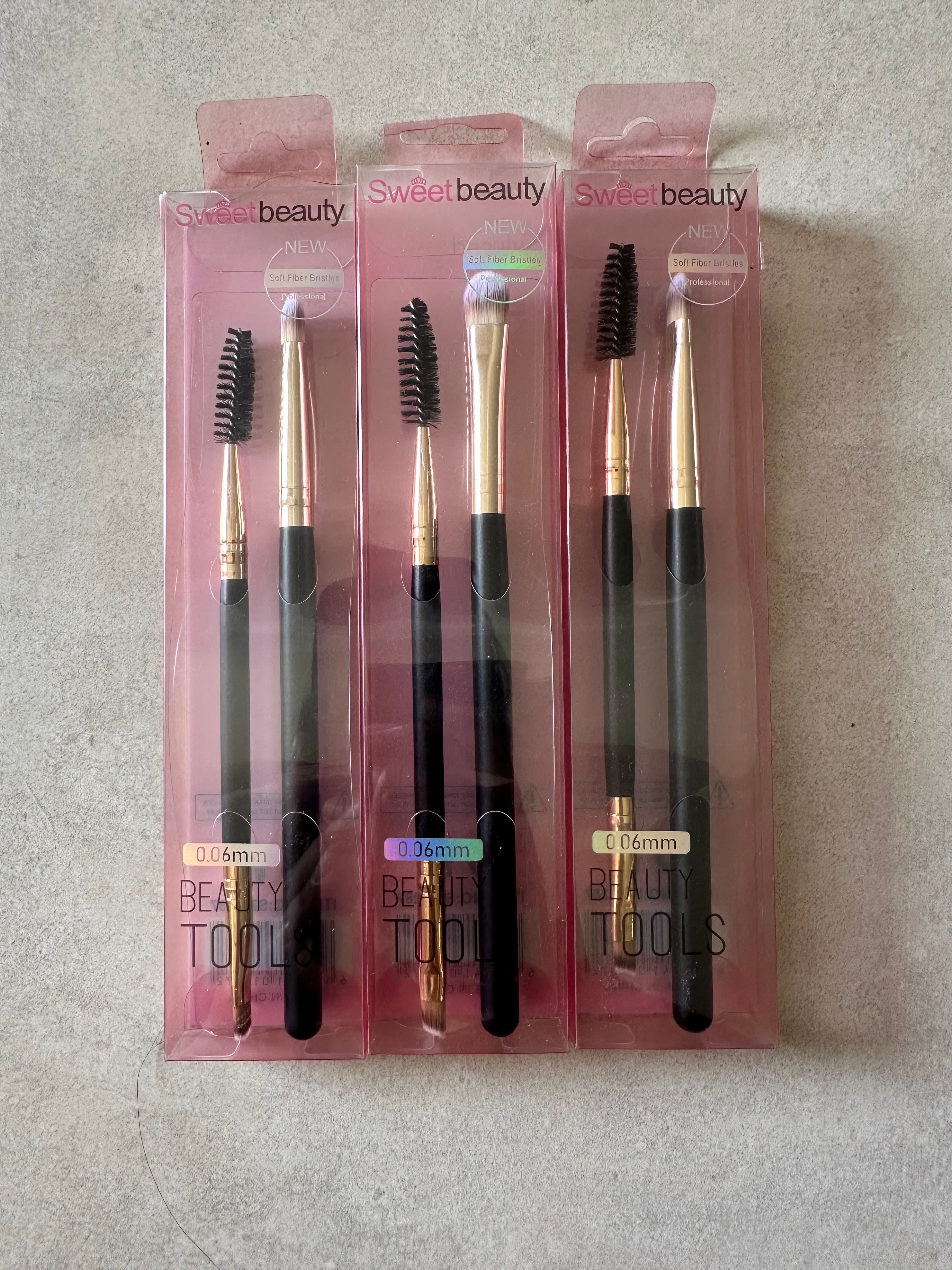 2 Pcs Pro Brow Brush Set