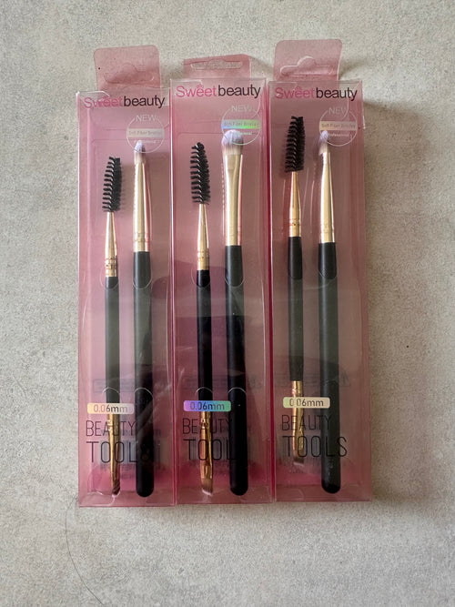 2 Pcs Pro Brow Brush Set