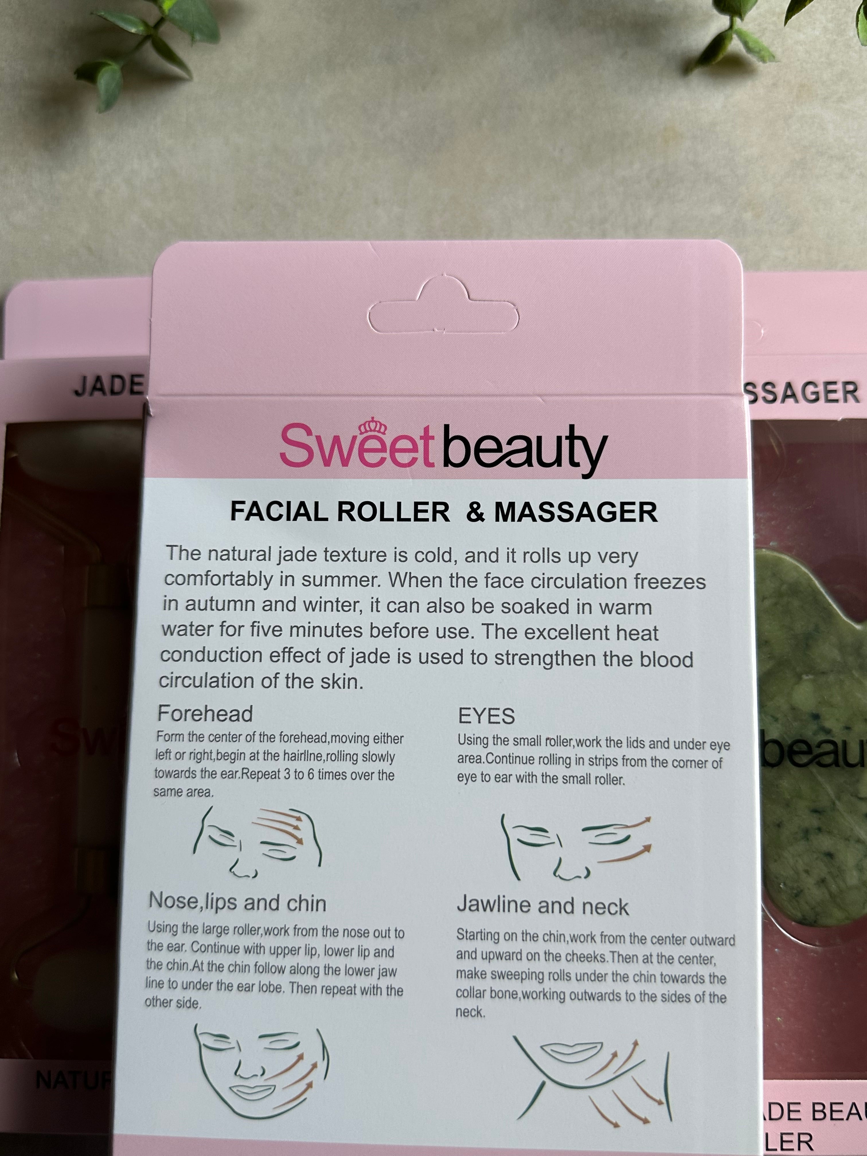 Hello Beautiful’ Natural Jade Beauty Roller Set