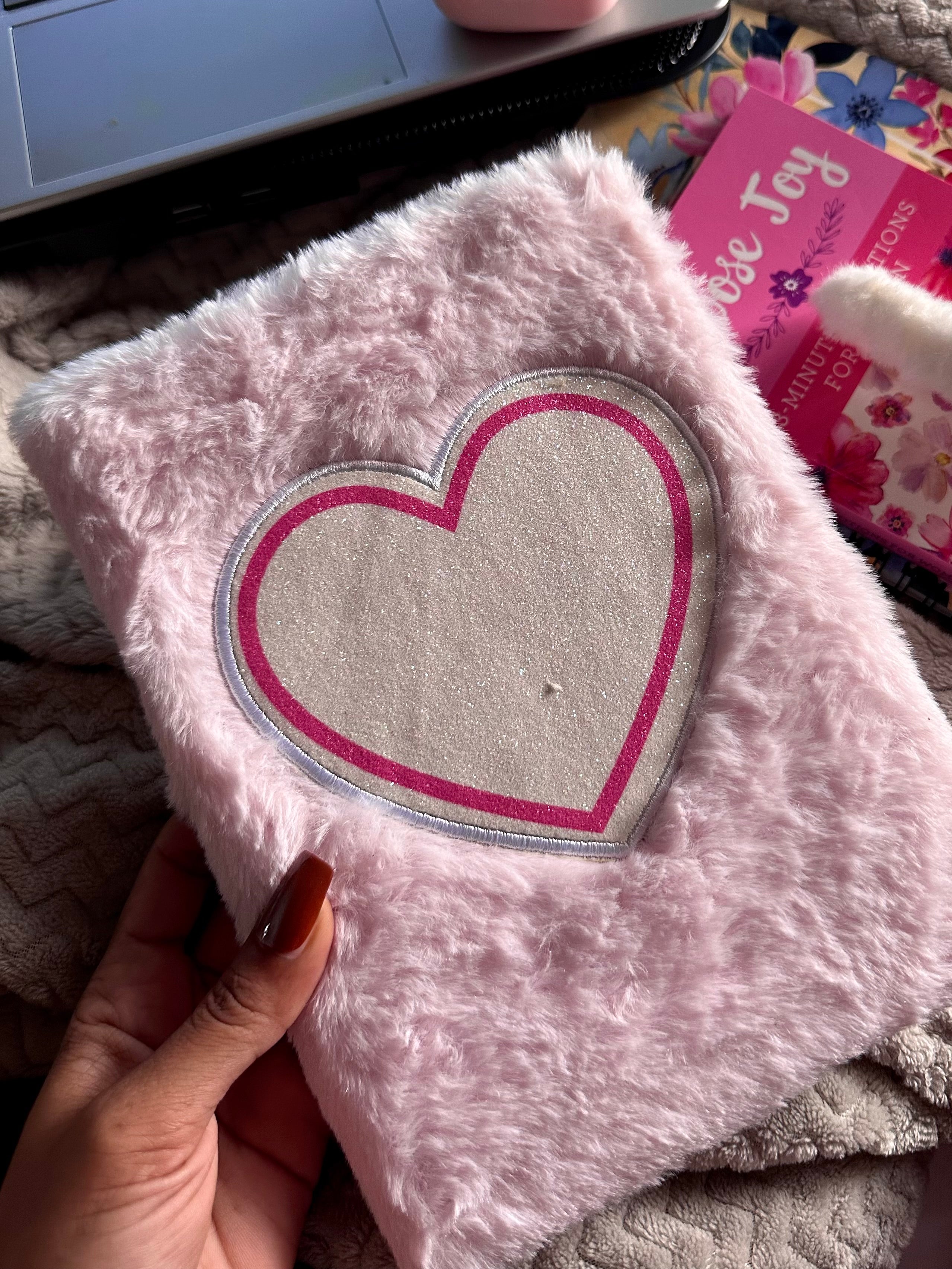Pretty Heart Plush Journal