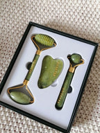 Authentic Real Stone Jade Roller Gift Set